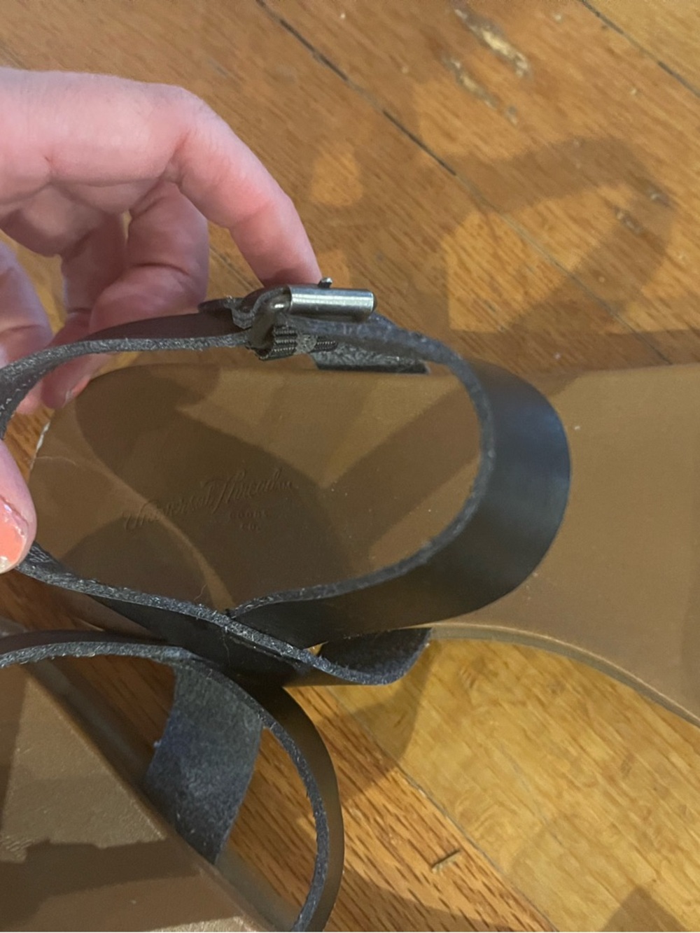 Universal Thread Black Two-Strap Ankle Sandals - Picture 3 of 3